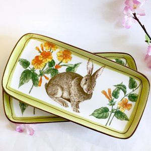 Spring Bunny Dessert Plates